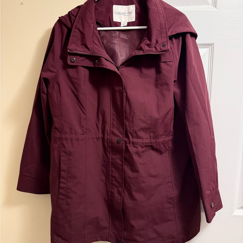 Coldwater Creek Women's Burgundy Utility Jacket XL